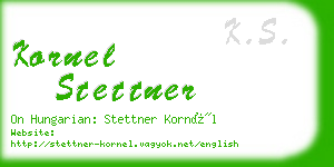 kornel stettner business card